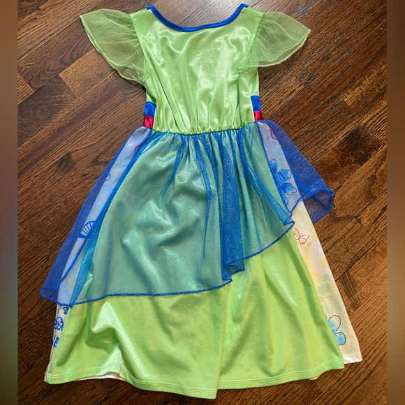 Disney Mulan Costume Dress 3T girl nightgown with Floral Design sparkle overlay - Picture 11 of 13